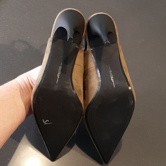 NEW Bershka 37 Brown Pointy Toe Slingback Heels - Picture 5 of 11